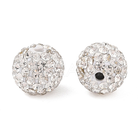 Polymer Clay Rhinestone Beads X-RB-N006-70-1