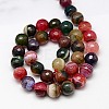 Natural Striped Agate/Banded Agate Beads Strands G-G581-10mm-01-2