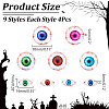 36Pcs 9 Styles Halloween Translucent Resin Decoden Cabochons CRES-WR0001-01-2