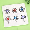 6Pcs 3 Colors Glass Pendants FIND-SZ0003-01-5