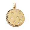 Rack Plating Brass Micro Pave Cubic Zirconia Pendants KK-K377-73G-1