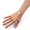 Natural Baroque Pearl Keshi Pearl Link Bracelets BJEW-JB05407-5