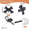 40Pcs Bowknot Alloy Stud Earring Findings FIND-SP0001-16EB-2