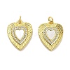 Brass Micro Pave Clear Cubic Zirconia Pendants KK-K365-04D-G-1