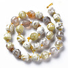 Natural Fire Crackle Agate Beads Strands G-T131-119-2