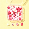 70Pcs Rubberized Style Acrylic Beads MACR-FS0001-71B-7