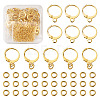 Brass Huggie Hoop Earring Findings & Open Jump Rings KK-TA0007-83G-1