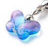 Transparent Spray Painted Glass Butterfly Pendant Decorations GL-CJ311E-P-4