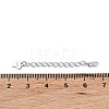 Rhodium Plated 925 Sterling Silver Chain Extenders STER-G036-19P-3
