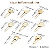 8Pcs 8 Styles Alloy Alligator Hair Clip Finding PHAR-CJ0001-03-6