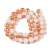 Electroplated Crackle Glass Beads Strands EGLA-N014-10mm-01-2