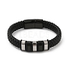 Braided Leather Cord Bracelets for Men BJEW-Z081-11EB-01-4