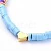 Handmade Polymer Clay Heishi Bead Stretch Bracelets BJEW-JB05077-05-2