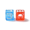 Spray Painted Transparent Acrylic Beads OACR-E015-25-3