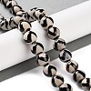 Natural Tibetan Wave Pattern dZi Agate Beads Strands G-B084-A02-01-2