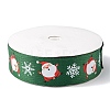 1 Roll Christmas Printed Polyester Grosgrain Ribbons OCOR-YW0001-05B-2