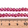 Baking Paint Transparent Glass Beads Strands DGLA-A035-T4mm-A03-5