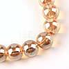 Electroplate Glass Beads Strands EGLA-Q062-4mm-A12-2