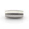 Tarnish Resistant 304 Stainless Steel Matte Surface Magnetic Clasps with Glue-in Ends STAS-O042-A-12-2