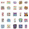 50Pcs Paper Self-Adhesive Picture Stickers AJEW-S036-08-5