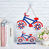 AHADERMAKER 2Pcs 2 Style Independence Day Bicycle Boxwood Home Display Decorations & Pendant Ornaments DIY-GA0004-87-4