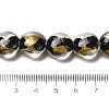 Handmade Gold Foil and Silver Foil Lampwork Flat Round Beads FOIL-C001-02H-4