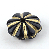 Flower Plating Acrylic Beads X-PACR-Q102-67B-2