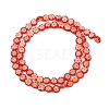 Handmade Millefiori Glass Flat Round Bead Strands LK-P010-02-2