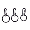 Iron Split Key Rings and Alloy Snap Key Clasps KEYC-PH0001-21-3