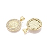 Religion Brass Micro Pave Clear Cubic Zirconia Pendants KK-N287-43G-01-2
