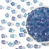 300Pcs Two Tone Transparent Spray Painted Acrylic Beads ACRP-YW0001-16H-1