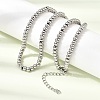 4MM Round 304 Stainless Steel Beaded Necklaces for Man and Women SA-CBAB767-16P-1