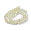 Synthetic Moonstone Beads Strands G-F142-8mm-14-2
