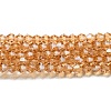 Transparent Electroplate Glass Beads Strands EGLA-A039-T6mm-A18-1