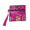 Chinese Brocade Tassel Zipper Jewelry Bag Gift Pouch ABAG-WH0005-46N-2