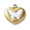 304 Stainless Steel Acrylic Pendants STAS-M091-02B-G-1