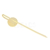 Flat Round  Iron Stamping Blank Swan Neck Bookmark Findings AJEW-B032-01C-G-2
