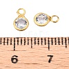 Brass+Cubic Zirconia Charms KK-T070-13C-B-3