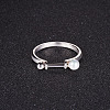 Stylish Rhodium Plated 925 Sterling Silver Finger Ring JR174A-3