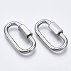 Tarnish Resistant 304 Stainless Steel Screw Carabiner Lock Charms STAS-N087-25A-01-1