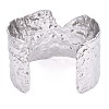 Non-Tarnish 304 Stainless Steel Wide Open Cuff Bangle for Women BJEW-F442-03P-2