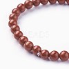 Natural Red Jasper Beads Stretch Bracelets BJEW-F380-01-A02-2