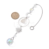 Rough Raw Natural Quartz Crystal Nuggets Hanging Ornaments HJEW-JM01839-01-3