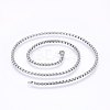 Non-Tarnish 304 Stainless Steel Box Chain Necklaces NJEW-F227-09P-10-1