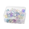 50Pcs 9 Style Transparent Spray Painted Glass Beads GLAA-FS0001-50-2