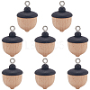 8Pcs Wood Pendants WOOD-SC0002-15-1