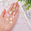 48Pcs 3 Style Translucent Electroplated Glass Cabochons EGLA-CA0001-11-3