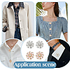 4Pcs 2 Styles Alloy Rhinestone Buttons BUTT-NB0001-79A-6