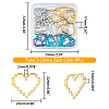 24Pcs 3 Colors 304 Stainless Steel Pendants STAS-DC0010-52-2
