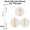 Beebeecraft 16Pcs Rack Plating Brass Stud Earring Findings KK-BBC0009-79-2